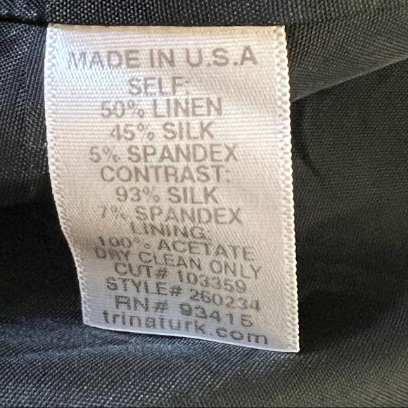 Trina Turk Linen & Silk Blend Sleeveless Midi Cocktail Wedding Formal Dr… - Picture 12 of 13